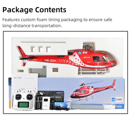 Flywing AS350  Squirrel 470L 4-Blade ACE GPS/ATT RC Scale Helicopter (RTF)