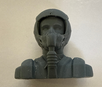 Jet Pilot - 3D Printed Head and Shoulders with Helmet and Oxygen Mask