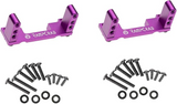 Servo Mount Bracket for FXC24, Adjustable Servo Mount Tray, 1/24 RC Car Steering Servo Mount for FMS FCX24 Power Wagon Butcher & Max Smasher Big Foot, K5 Upgrade Parts, Alu, Purple 2P