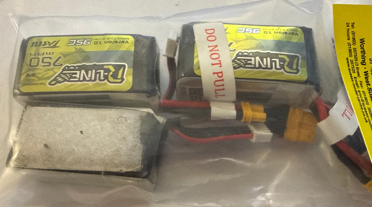 Pack of 3 SECOND HAND lipo Batteries ( 1 x 3s & 2 x 4S)