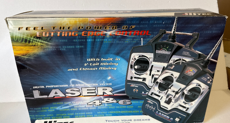 Hitec Laser 4 - 35mhz set inc. 4 servos/Batteries/Charger - Second Hand - Unused