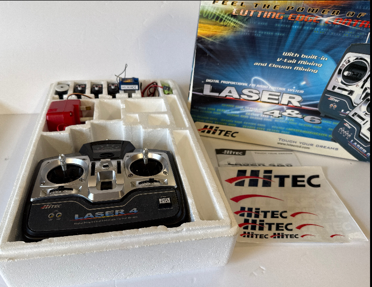 Hitec Laser 4 - 35mhz set inc. 4 servos/Batteries/Charger - Second Hand - Unused