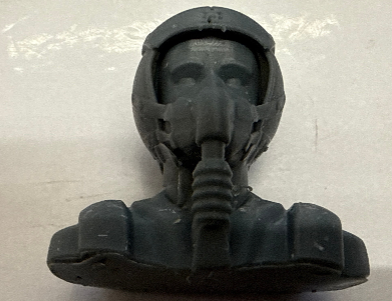 3D Printed Jet Plot with mask - Head and Shoulders
