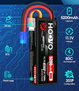 HOoVO 3s 5200mAh 80c Lipo -Second Hand - As New