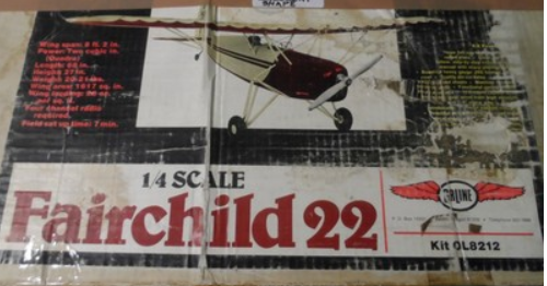 Orline 1/4 Scale Fairchild 22 Kit - Second Hand - Vintage Kit - Soiled Box