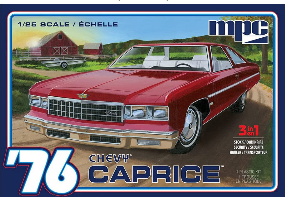 MPC 1:25 1976 Chevy Caprice with Trailer Kit MPC963