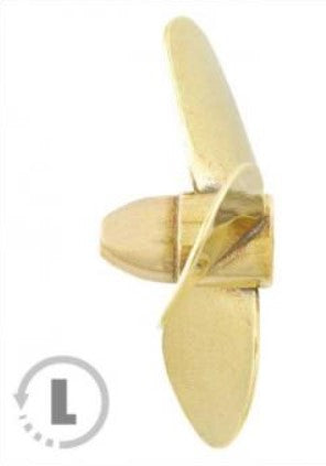 Raboesch 60mm M5 Threaded 3 Blade Brass A-Type Propeller - Left