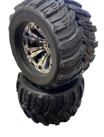 1/8 MOUNTED OFF ROAD  WHEELS/TYRES - 6-SPOKE (PR)