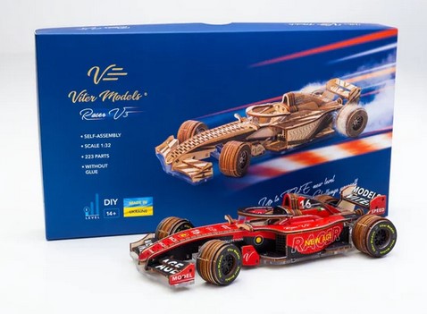 Viter Models Models Racer V3 Color Colorful Formula 1 Inspired Red kit - 3D puzzle
