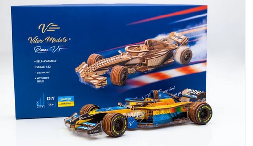 Viter Models Models Racer V3 Color Colorful Formula 1 Inspired Blue/Yellow kit - 3D puzzle (Copy)