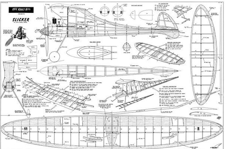 Slec/Belair Slicker 42 Kit by Keil Kraft - parts set