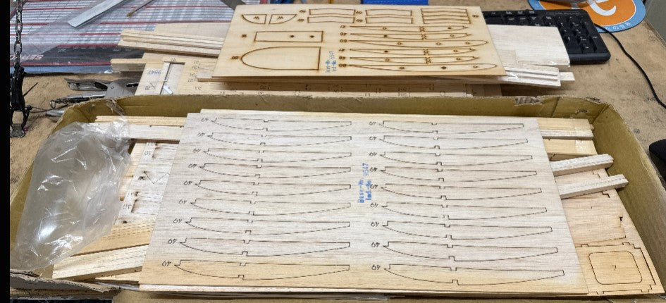 Graupner Amigo IV Model Plane Kit - NEW KIT PARTS - NO BOX/PLAN OR INSTRUCTIONS - SOME ITEMS MISSING