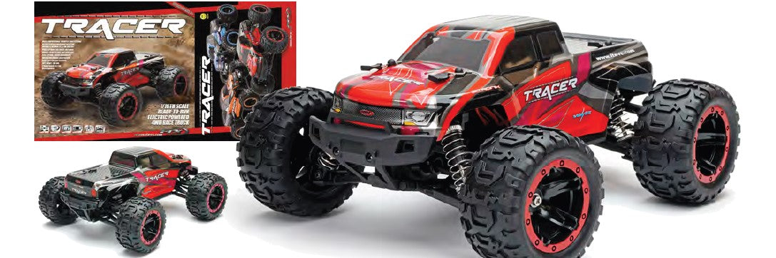 FTX TRACER 1/16 4WD MONSTER TRUCK Ready To Run(Brushed) - RED PRE ORDER - DUE LATE SEPTEMBER