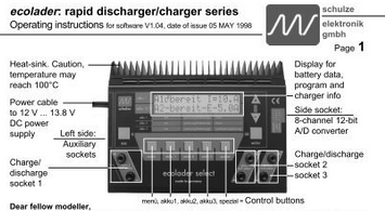 Schulze Ecolader Rapid discharger/charger 12v - Second Hand
