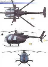 Kitty Hawk 1/35 AH-6J/MH-6J Little Bird with 6 3d Printed Figures Model Kit KH50004