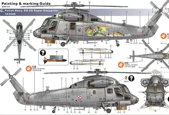 Kitty Hawk 1/48 SH-2G Super Seasprite Model Kit KH80126