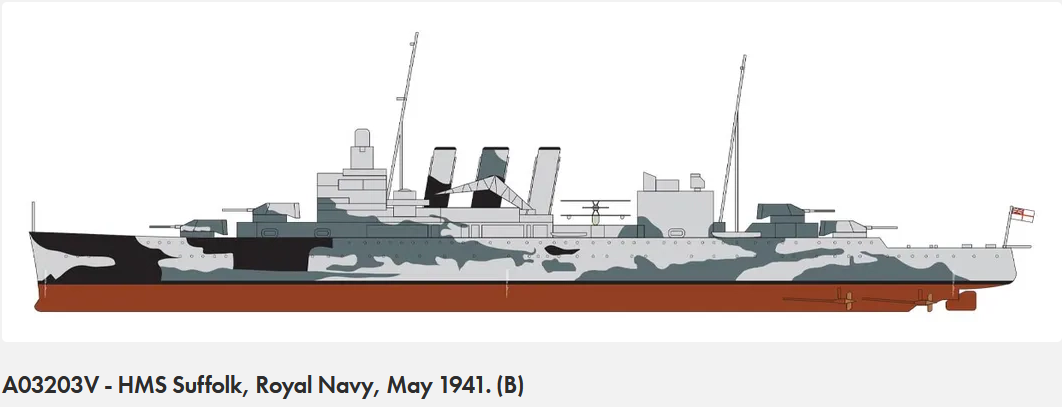 Airfix 1:600 HMS Suffolk Kit A03203V