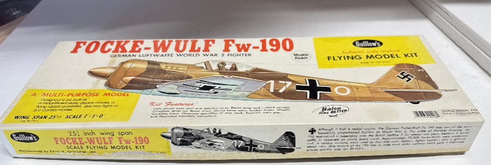 Guillows Focke-Wulf FW-190 Kit (not laser cut) New - Second Hand
