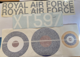 RAF self adhesive decals as per image