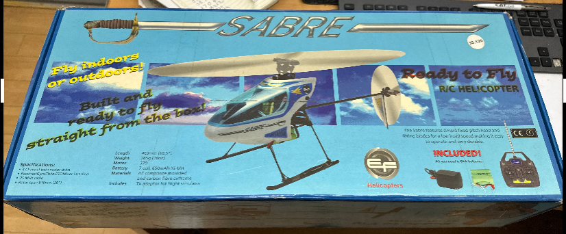 EF Helicopters RTF Sabre Electric Micro Helicopter - Second Hand - New in Box