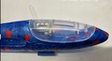 Airplane Gun Launcher Toy with Foam Blue Catapult Glider also fires foam darts included - Pair