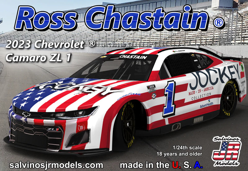 Salvinos JR Models 1:24 Trackhouse Racing 2023 Ross Chastain Camaro Jockey Kit