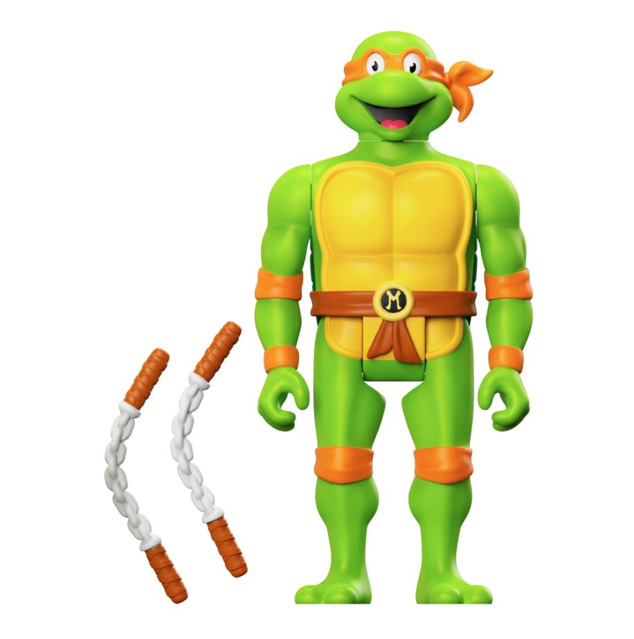 Super7 Licensed Collectables - Teenage Mutant Ninja Turtles W7 - Michelangelo Toon ReAction Figure