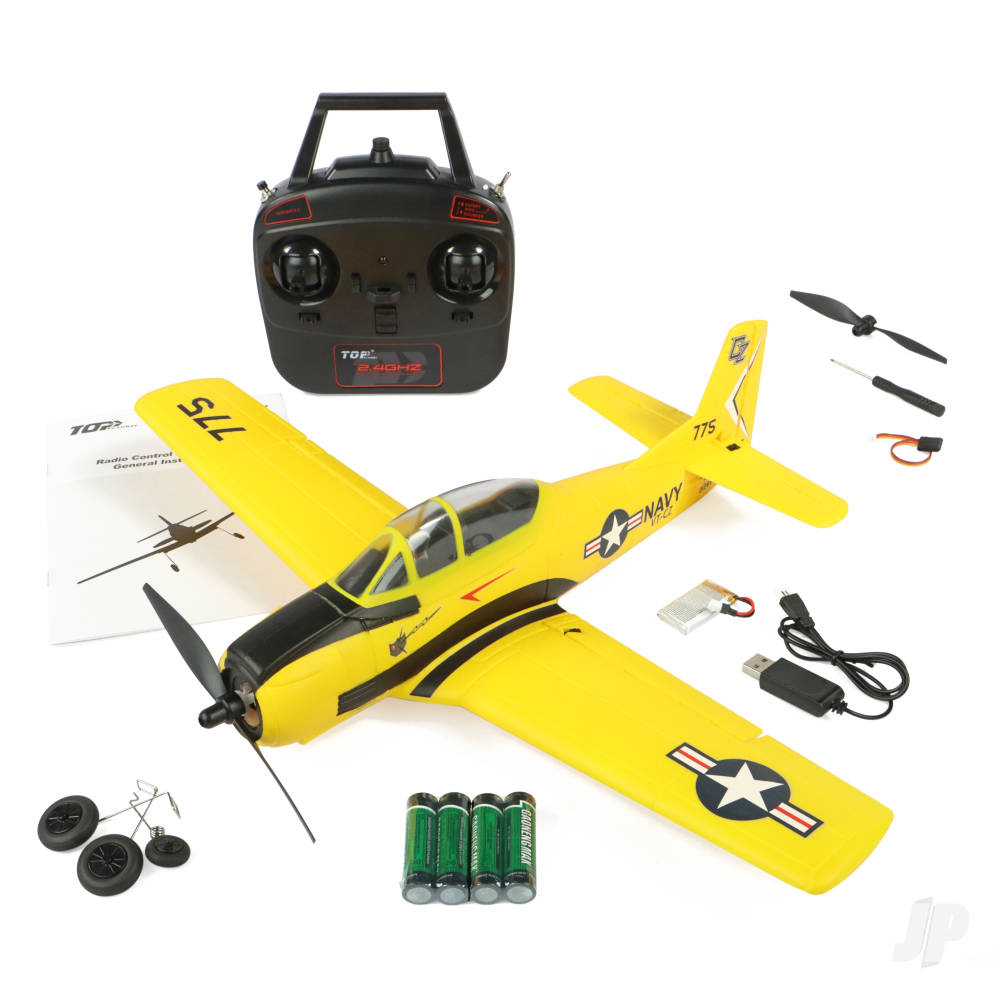 Top RC Mini T-28 RTF (Yellow) - Mode 2 (450mm)