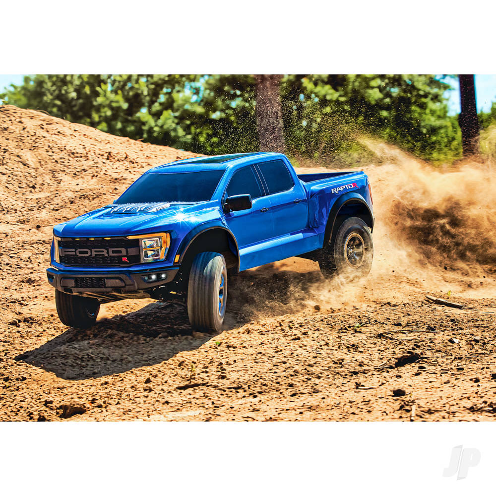 Traxxas Ford Raptor R 1:10 Pro Scale 4WD Brushless Electric Replica Truck - Blue (+ TQi 2-ch/TSM/VXL-3S/Velineon 3500kV )