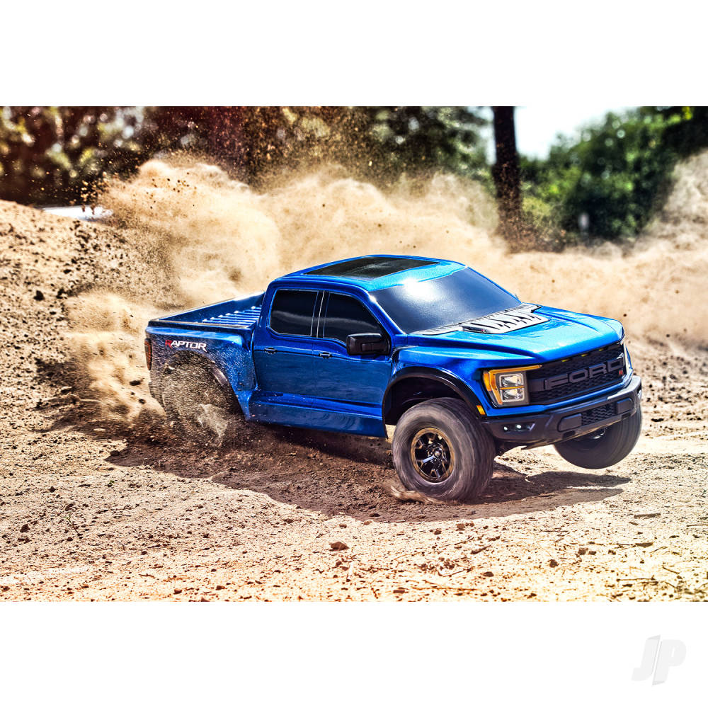 Traxxas Ford Raptor R 1:10 Pro Scale 4WD Brushless Electric Replica Truck - Blue (+ TQi 2-ch/TSM/VXL-3S/Velineon 3500kV )