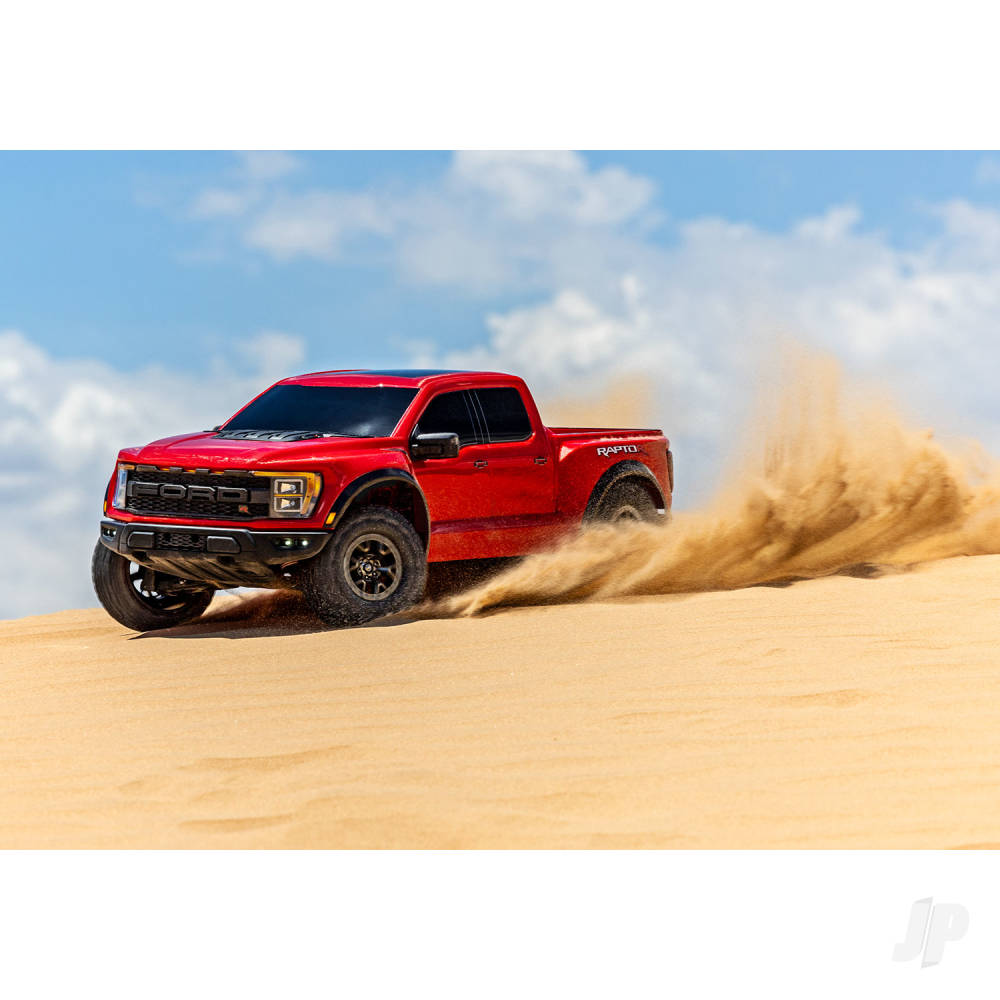 Traxxas Ford Raptor R 1:10 Pro Scale 4WD Brushless Electric Replica Truck - Red (+ TQi 2-ch/TSM/VXL-3S/Velineon 3500kV )