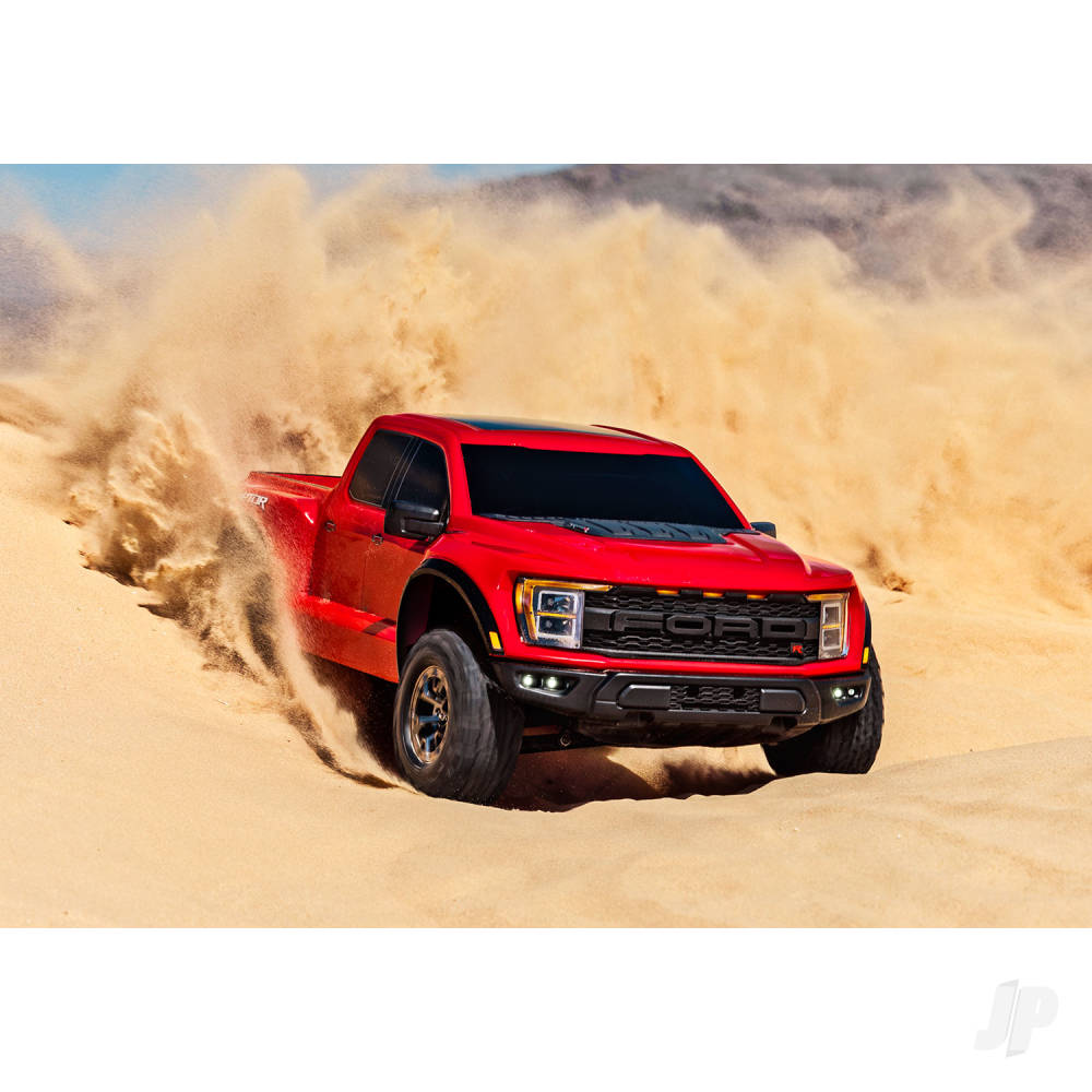 Traxxas Ford Raptor R 1:10 Pro Scale 4WD Brushless Electric Replica Truck - Red (+ TQi 2-ch/TSM/VXL-3S/Velineon 3500kV )