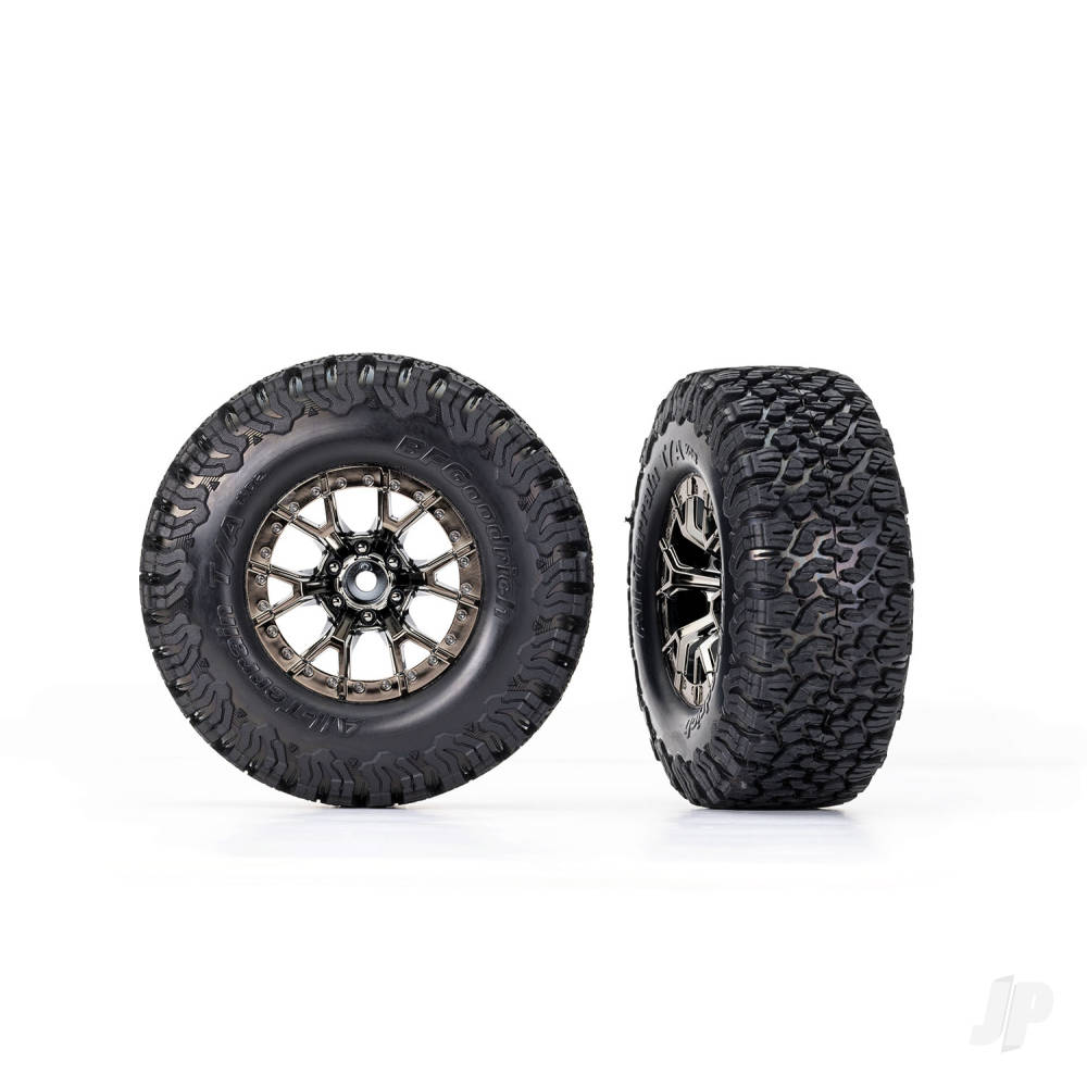 Tyres & wheels assembled glued (Ford Raptor R black chrome wheels BFGoodrich All-Terrain T/A KO2 Tyres foam inserts) (2) (2WD front)