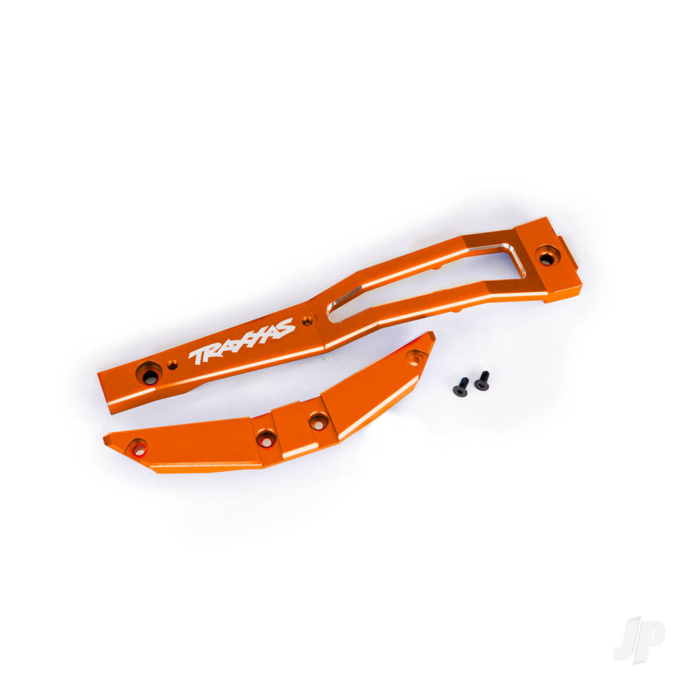 Chassis brace front 6061-T6 aluminium (orange-anodised/ 2.5x6mm CCS (with threadlock) (2)
