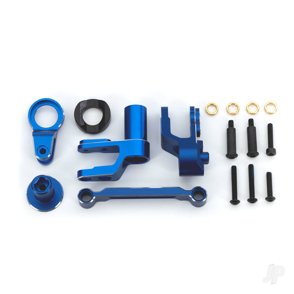 Steering bellcranks drag link (Blue-anodised 6061-T6 aluminium)