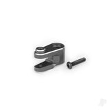 Servo horn steering 6061-T6 aluminium (gray-anodised)/ 3x15mm BCS (with threadlock) (1)