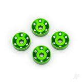 Wheel washers machined aluminium green (4)