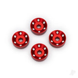 Wheel washers machined aluminium red (4)