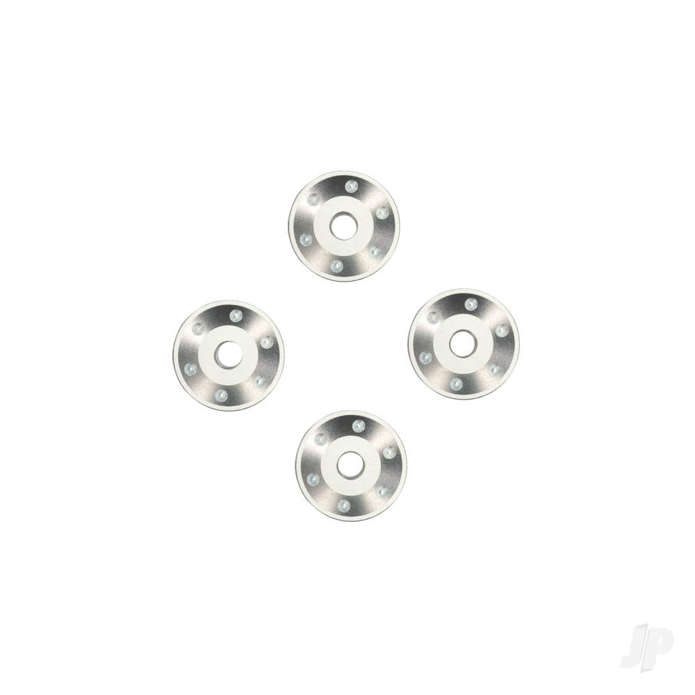Wheel washers machined aluminium silver (4)