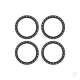 Beadlock rings black (machined aluminium) (4)
