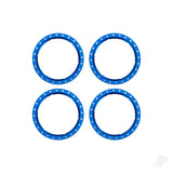 Beadlock rings blue (machined aluminium) (4)