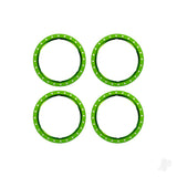 Beadlock rings green (machined aluminium) (4)