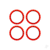 Beadlock rings red (machined aluminium) (4)