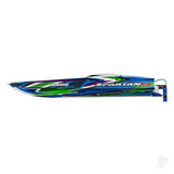 TRAXXAS Spartan SR VXL 1:10 36in Electric Brushless Race Boat - Green (+ TQi 2-ch/TSM/VXL-6s marine Velineon 540XL Self Righting)