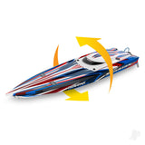 TRAXXAS Spartan SR VXL 1:10 36in Electric Brushless Race Boat - Red (+ TQi 2-ch/TSM/VXL-6s marine Velineon 540XL Self Righting) (Copy) (Copy)