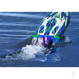 TRAXXAS Spartan SR VXL 1:10 36in Electric Brushless Race Boat - Green (+ TQi 2-ch/TSM/VXL-6s marine Velineon 540XL Self Righting)