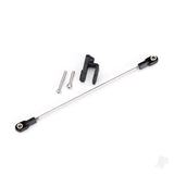 Traxxas Rudder pushrod assembled/ servo horn/ 3x22mm BCS (stainless) (1)/ 3x15mm CS (stainless) (1)