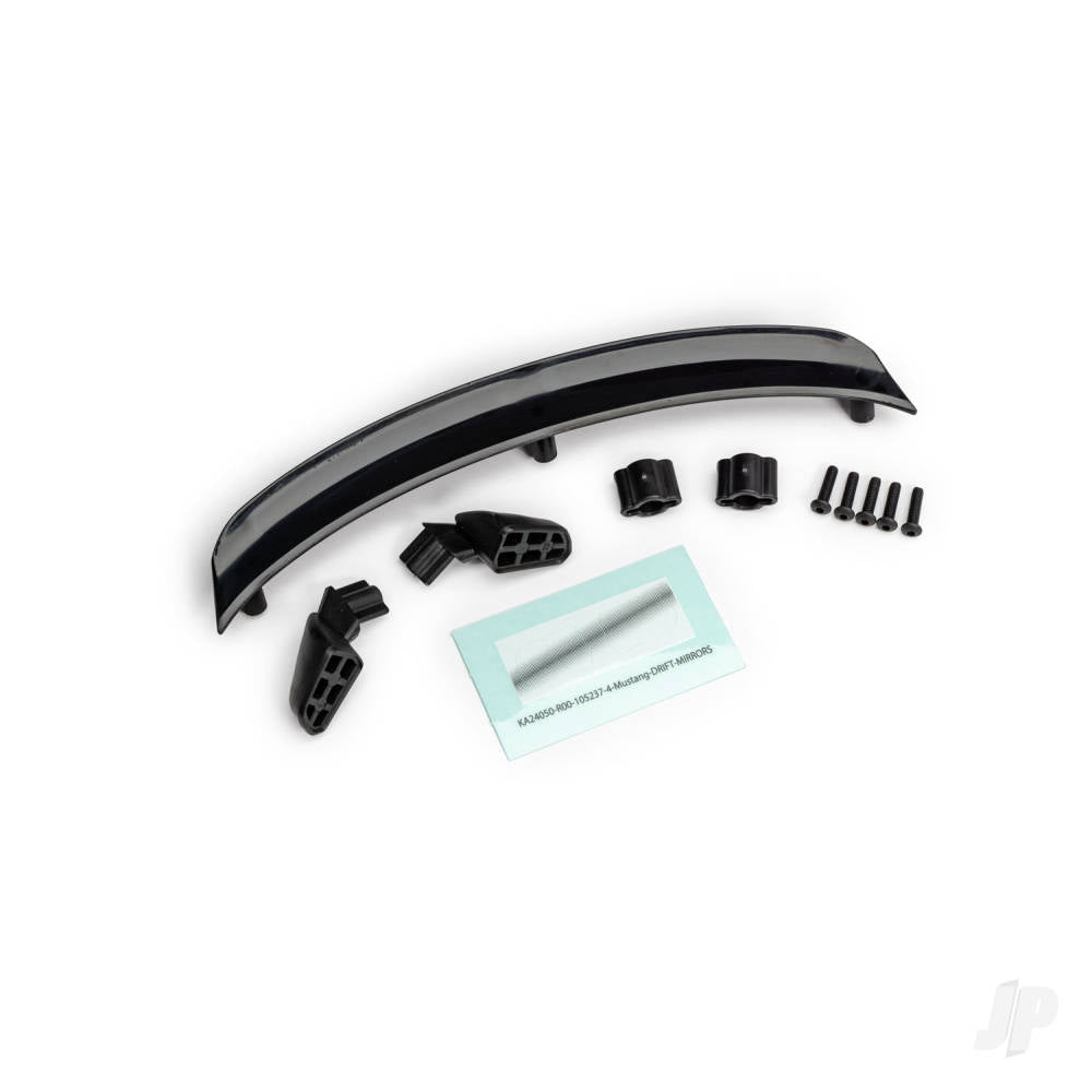 Mirrors side black (left & right)/ mirror retainers (2)/ spoiler black/ 2.5x10 BCS (5) (fits #10511 body)