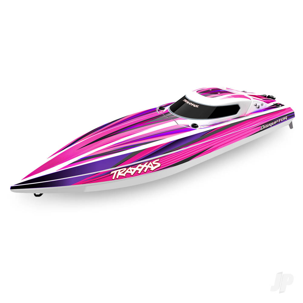 Disruptor 4S VXL 1:10 26in Electric Brushless Race Boat with Rapid Right Pink (+ TQ 2-ch VXL-4s marine Velineon 540XL)