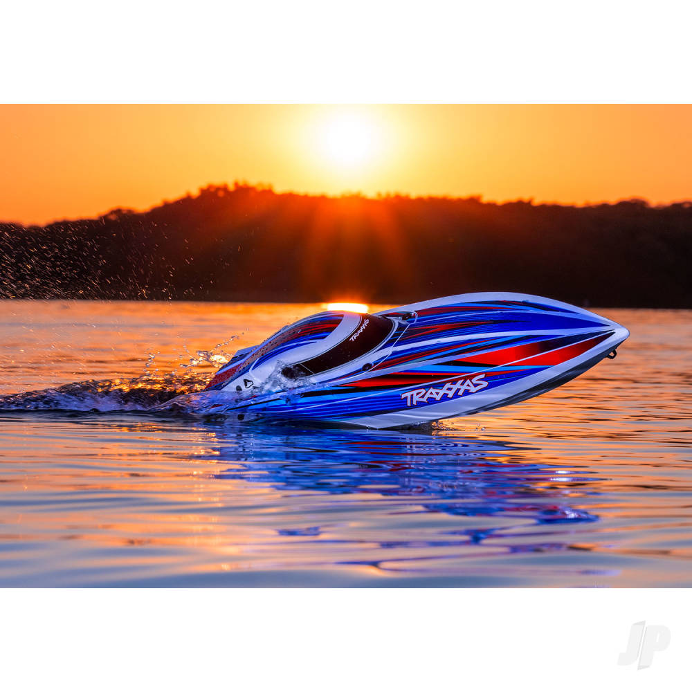 Disruptor 4S VXL 1:10 26in Electric Brushless Race Boat with Rapid Right Pink (+ TQ 2-ch VXL-4s marine Velineon 540XL)